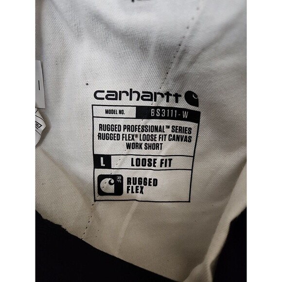 Carhartt Rugged Flex Loose Fit Canvas Work Shorts Womens 8 Black NEW - Picture 11 of 13